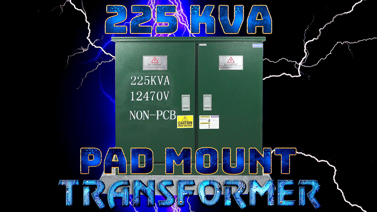 225 KVA Pad Mount Transformer - 12470V delta Primary, 208Y/120 Wye-n Secondary