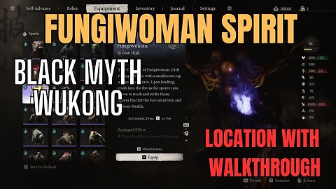 Black Myth Wukong, Fungiwoman Spirit Location and Walkthrough