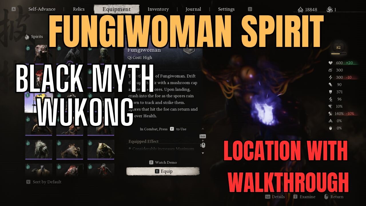 Black Myth Wukong, Fungiwoman Spirit Location and Walkthrough