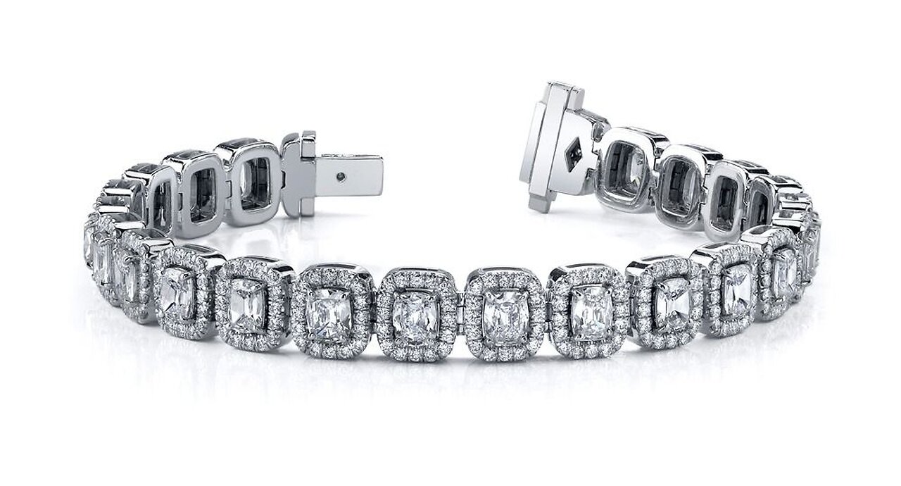 Dazzlingrock Collection 0.10 Carat (ctw) Round Cut White Diamond Ladies Tennis Bracelet 110 CT...