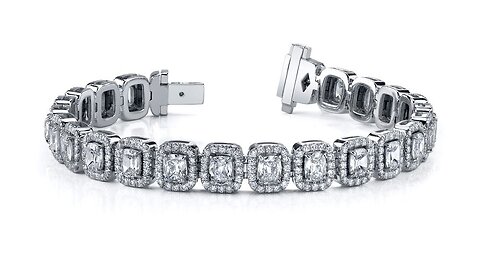 Dazzlingrock Collection 0.10 Carat (ctw) Round Cut White Diamond Ladies Tennis Bracelet 110 CT...
