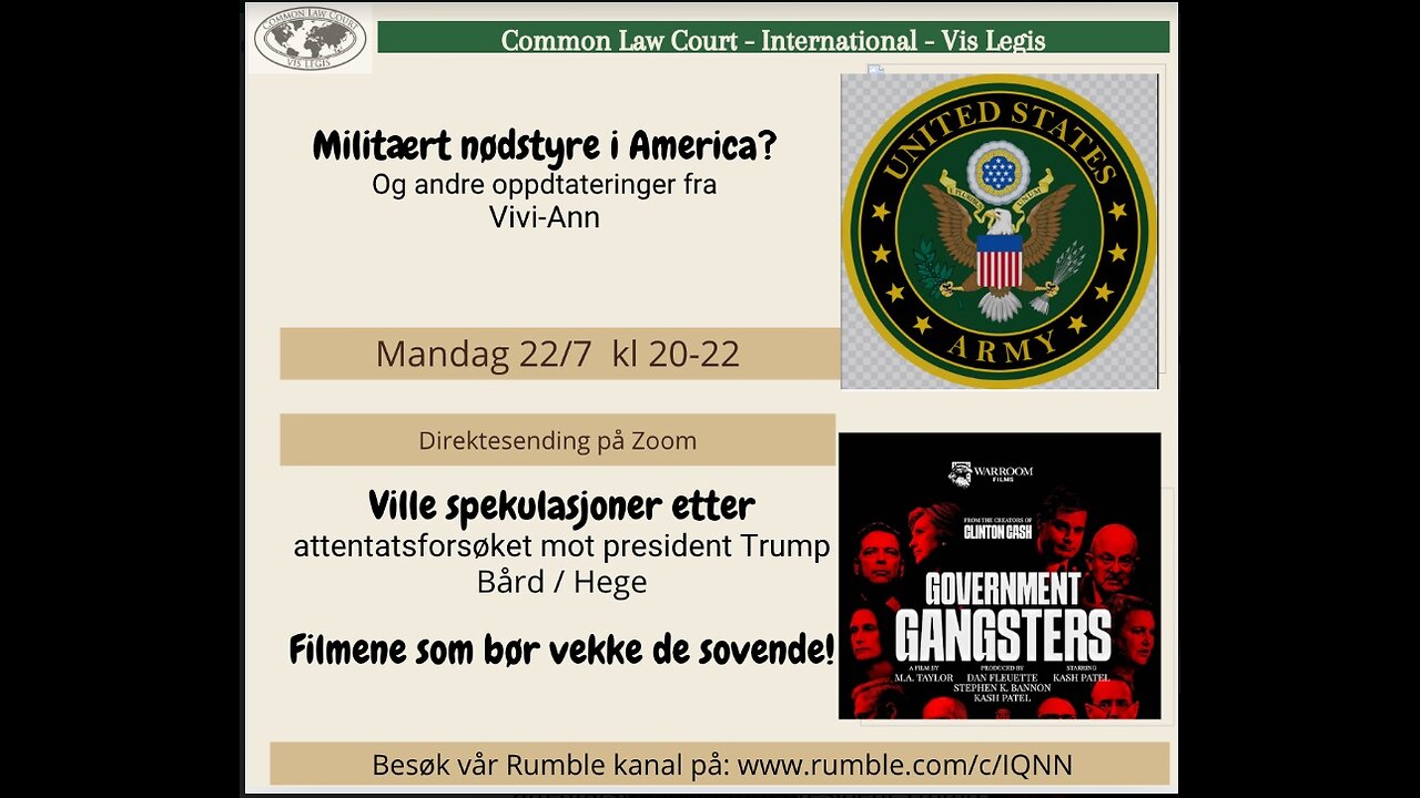 22.7.24: Er USA under militært styresett nå?