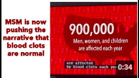 🩸 MSM is now pushing the narrative that blood clots are normal