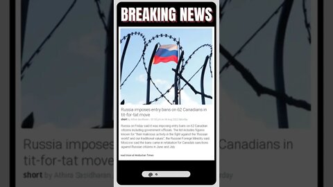 Live News: Russia imposes entry bans on 62 Canadians in tit-for-tat move #shorts #news