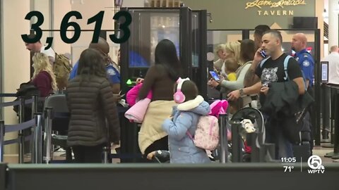 Winter winter delays more than 100 flights at Palm Beach International Airport