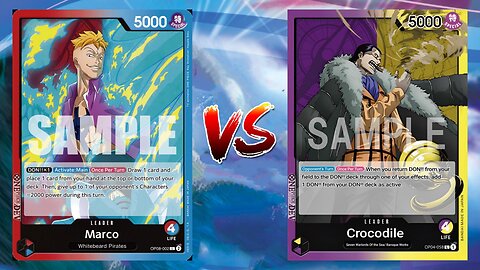 One Piece TCG Marco VS Purple Yellow Crocodile And Donquixote Doflamingo!!