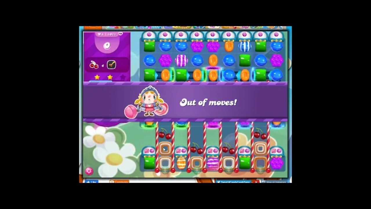 Candy Crush Level 6021 Talkthrough, 29 Moves 0 Boosters