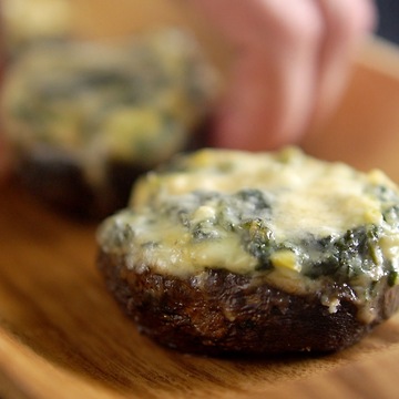Artichoke Dip Stuffed Mushrooms