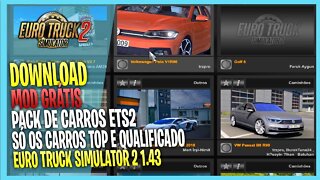 ▶️PACK 10 CARROS PARA EURO TRUCK SIMULATOR 2 1.43