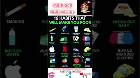 🔥16 habits that will make you poor🔥#shorts🔥#wildselfhelpgroup🔥8 May 2022🔥