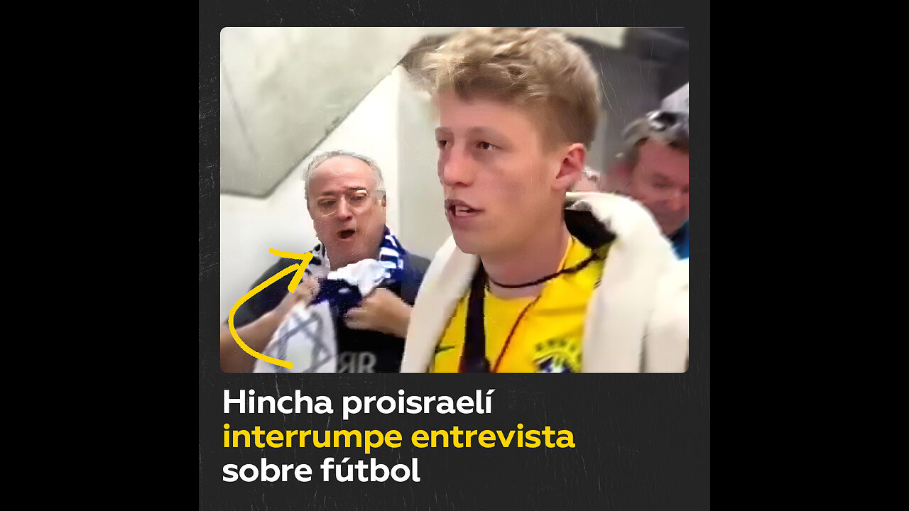 Proisraelí interrumpe una entrevista sobre fútbol para decirle a un joven que “no hable de política”