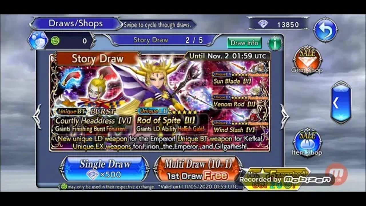 The Emperor get "Rod of Spite" / Final Fantasy: Dissidia Opera Omnia