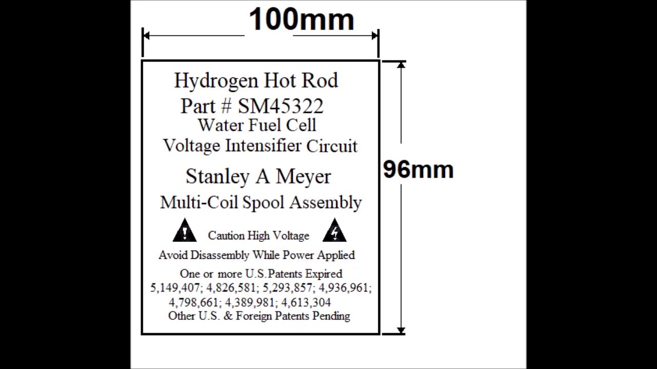 Stanley A Meyer VIC Box Labels Injectors WFC