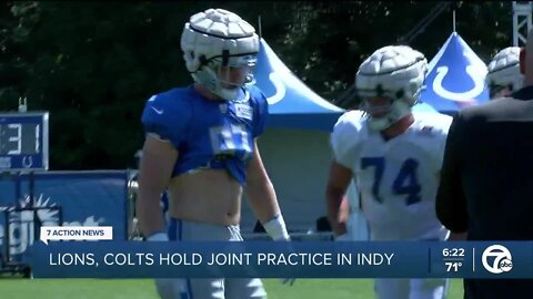 Lions, Colts hold first day of joint practices in Indianapolis