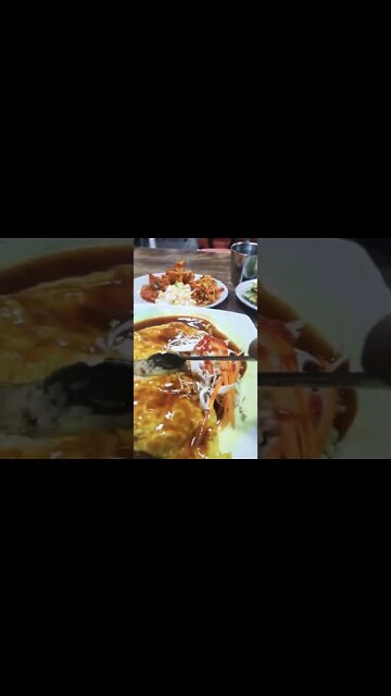 #shorts #hungry #cooking Korean Egg Omurice and Egg ramen noodle!