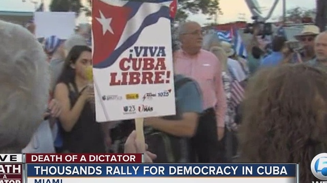 Thousands rally for democracy in Cuba
