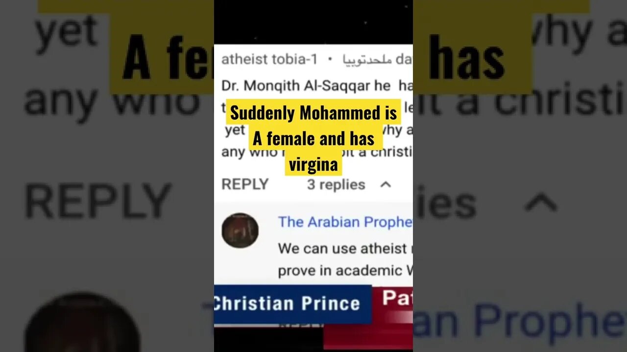 Suddenly Mohammed is a female and virg@na - Christian prince