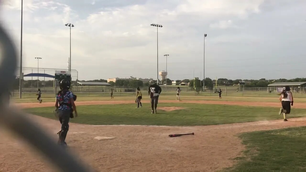 Sliced down 3B Line. Smart Base Running