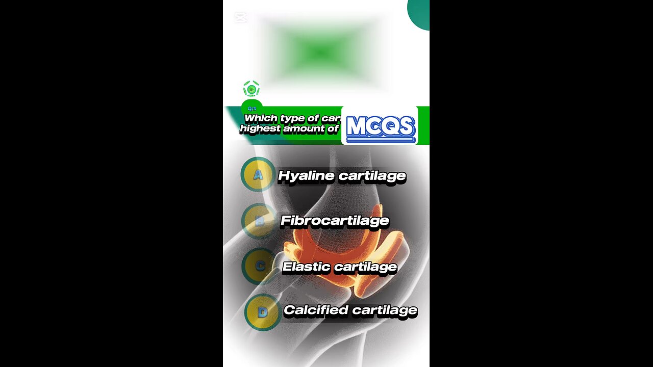 Mcqs cartilage#medicalmcqs #cartilage #bone 🦴