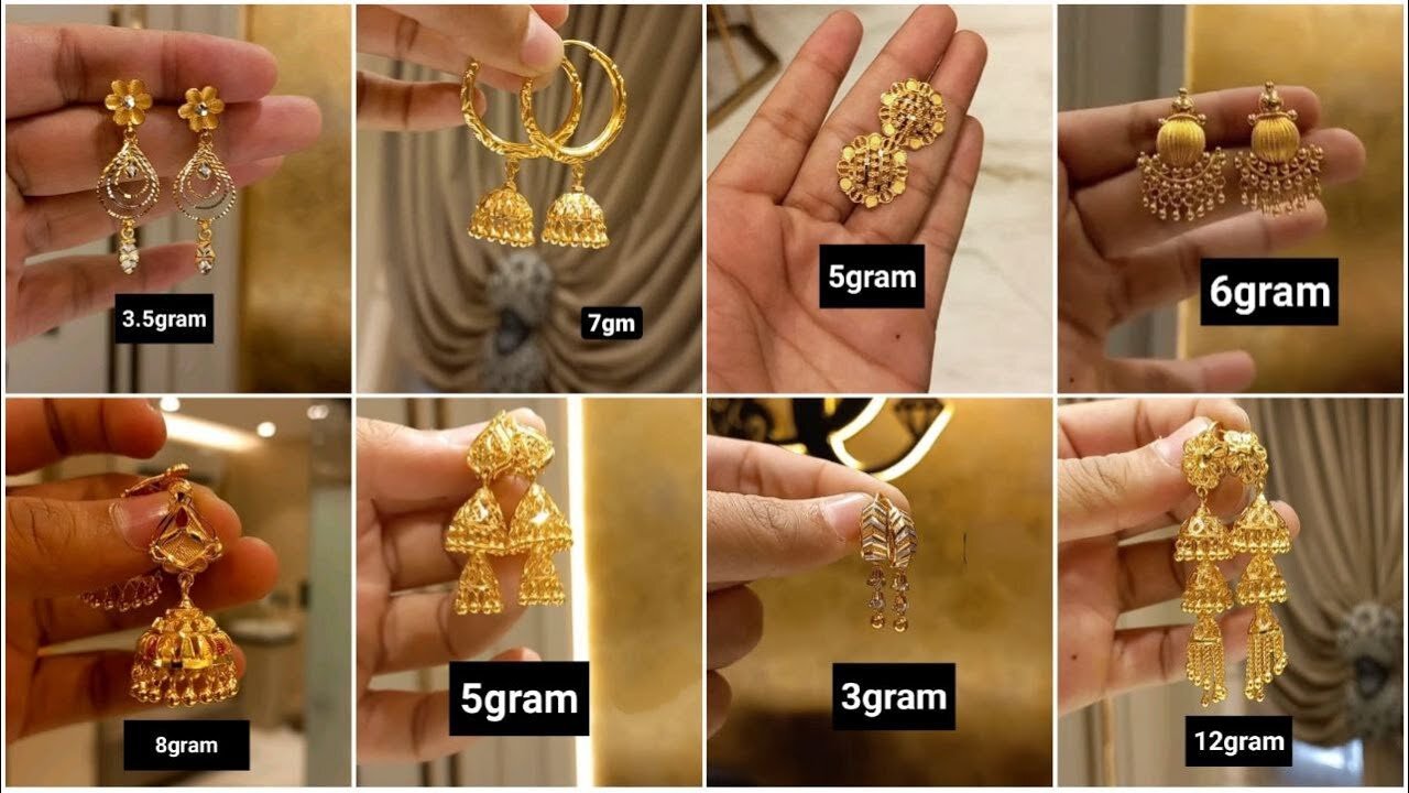 Gold Earrings Designs starts from 3gram to 12 gram!! goldear