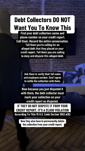Debt Collectors DO NOT Want You To Know This