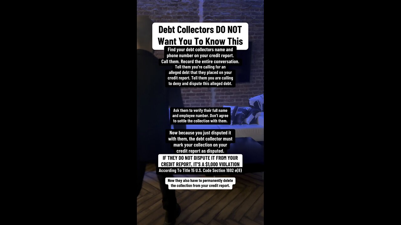 Debt Collectors DO NOT Want You To Know This