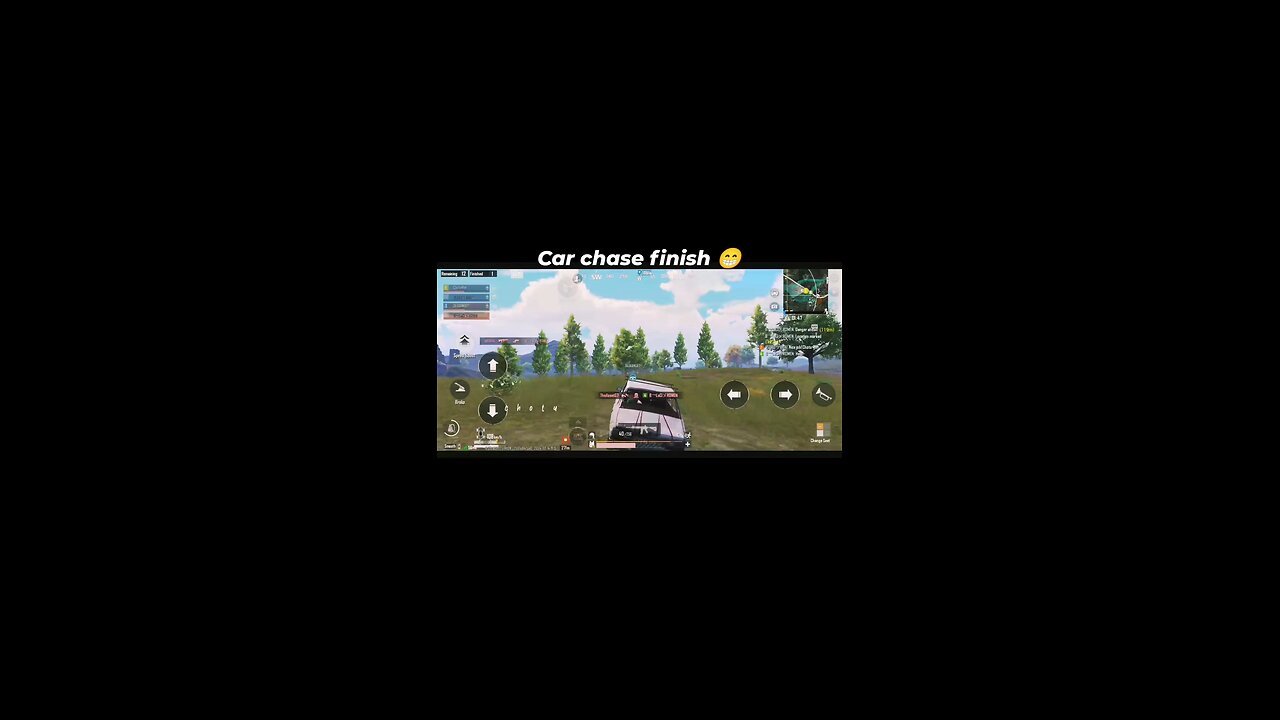 car chase BGMi gameplay video