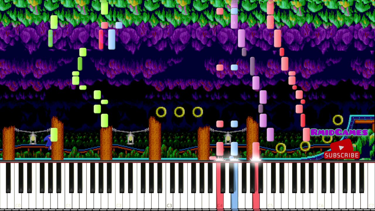 Sonic The Hedgegog 2 - Mystic Cave Piano MIDI