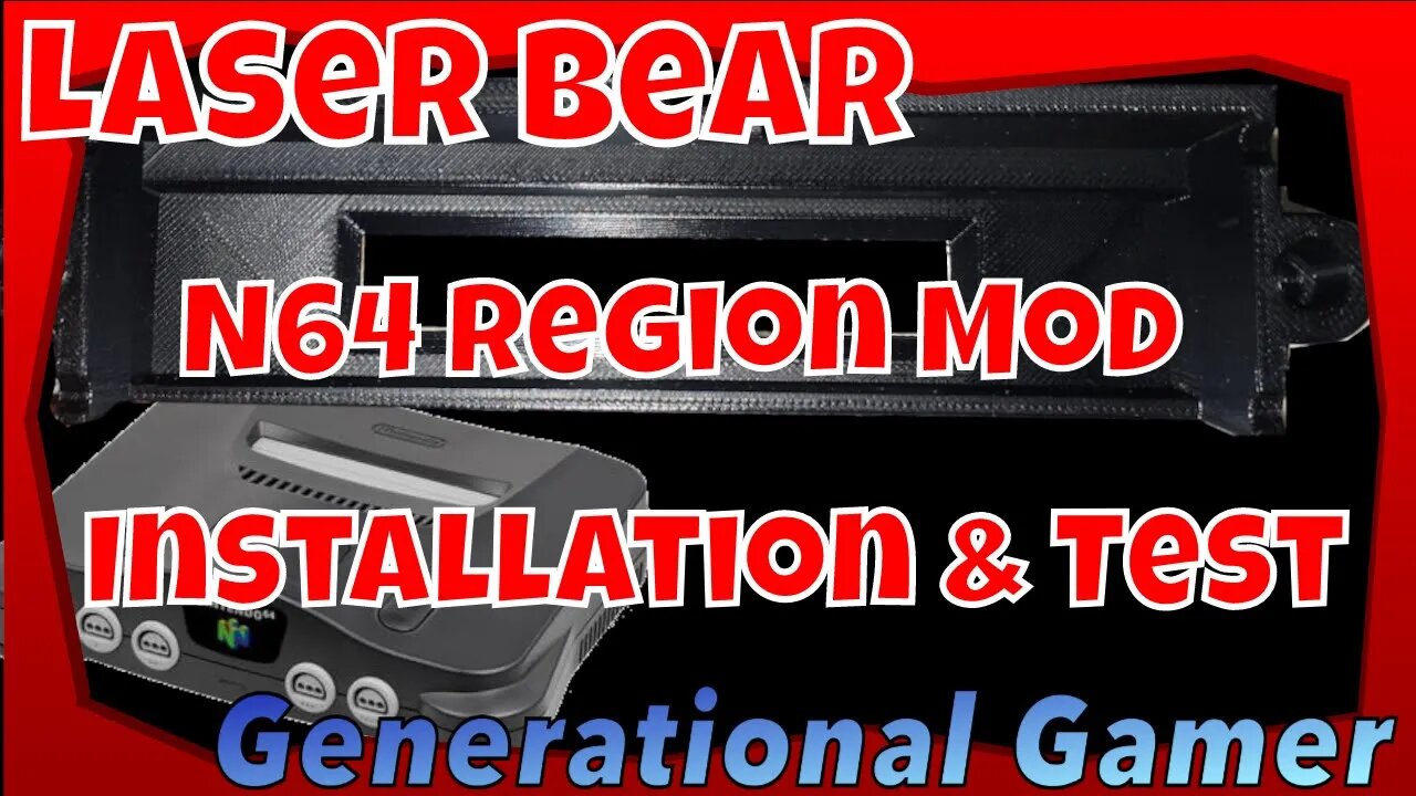 Laser Bear Industries NTSC Nintendo 64 (N64) Region Free Mod (3D Printing) - Installation and Test