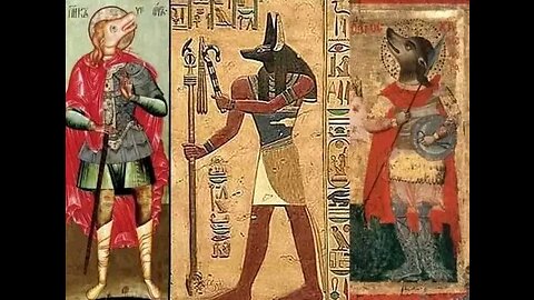 What is the secret of drawings of men with dogs' heads at the Pharaohs?