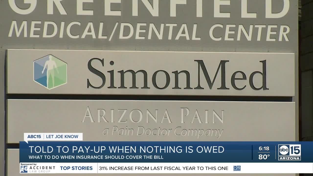 Valley medical provider says to pay up even when nothing is owed