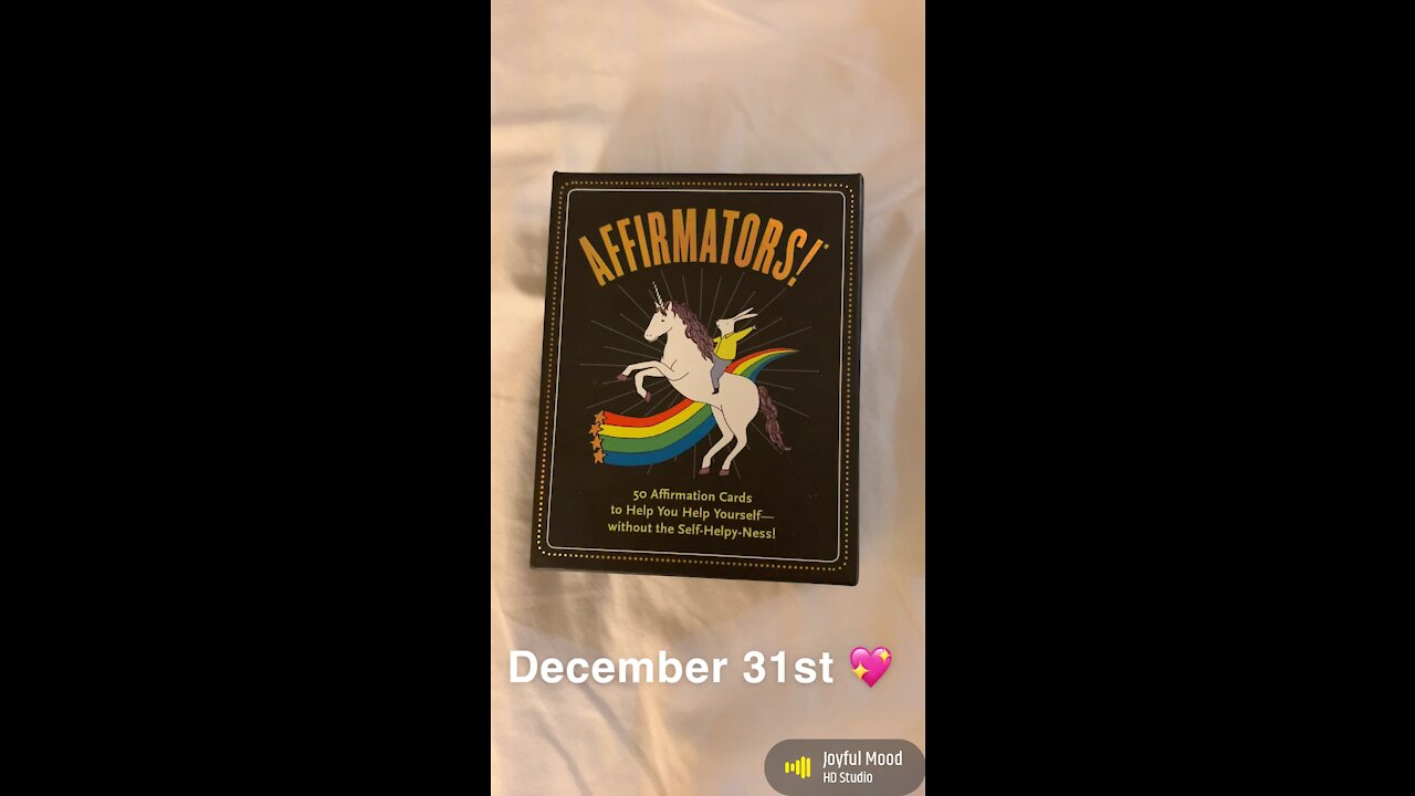 December 31st oracle card: joy
