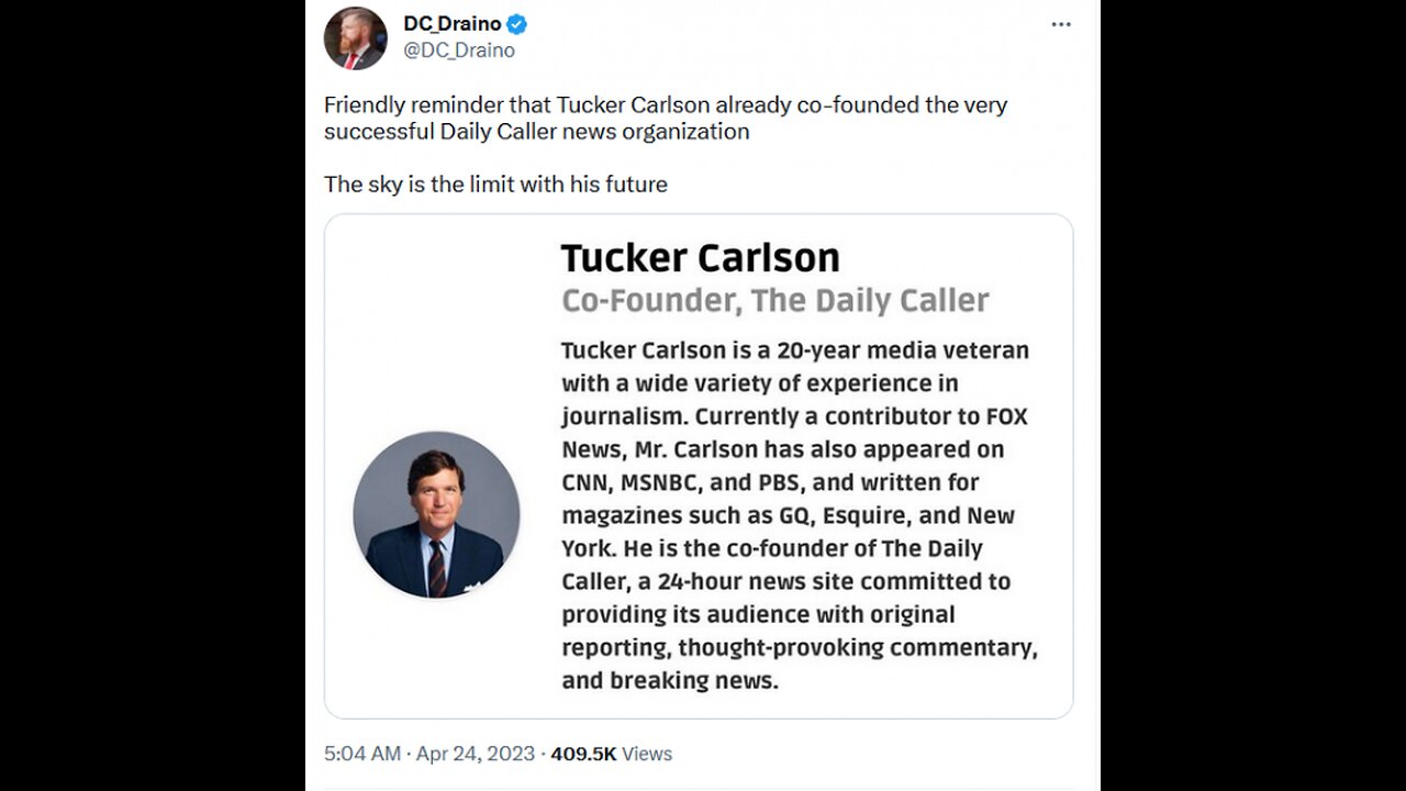 🚨 Tucker Carlson Announces New Show | Breaks Internet Forever 🚨