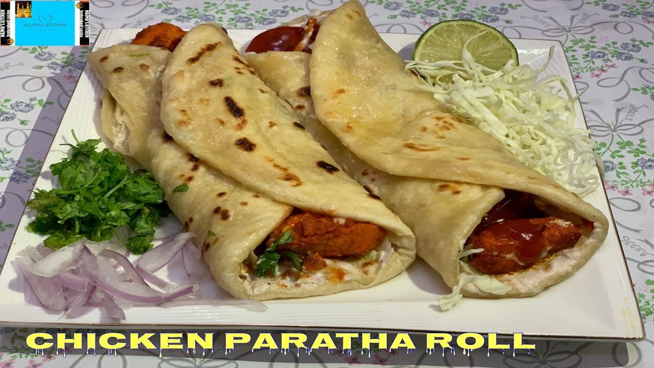 Chicken Paratha Roll, Chicken Roll, Paratha Roll, How To Make Chicken Paratha Roll,