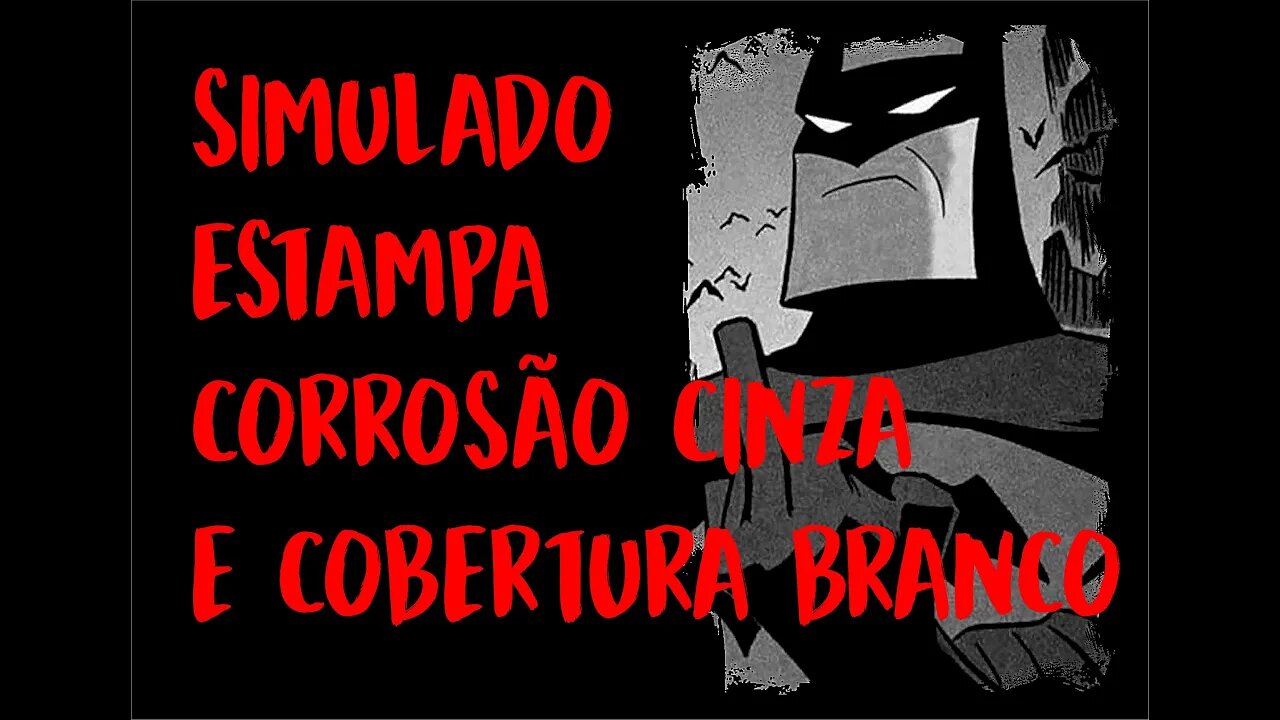 SIMULADO ESTAMPA CORROSÃO CINZA E COBERTURA BRANCO