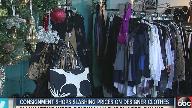 Consignment shops slashing prices on designer items with tags