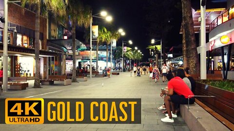 【4K】Australia GOLD COAST at Night Time 🌃