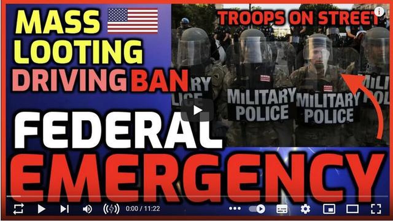 NAT GUARD ON STREETS -MASS LOOTING -DRIVING BAN -BIDEN DECLARES FEDERAL EMERGENCY | PATRICK HUMPHREY