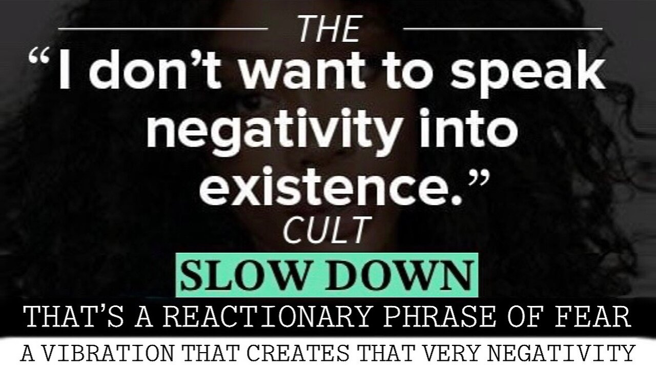 The People Whining “Don’t Speak That into Existence” are the Fools Totally Vibrating it into Their Existence (((WOMP WOMP))) You're Not That Kind of Magician Yet—RELAX!