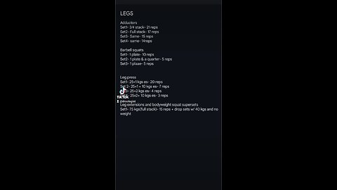 Skipped hamstrings and calves
