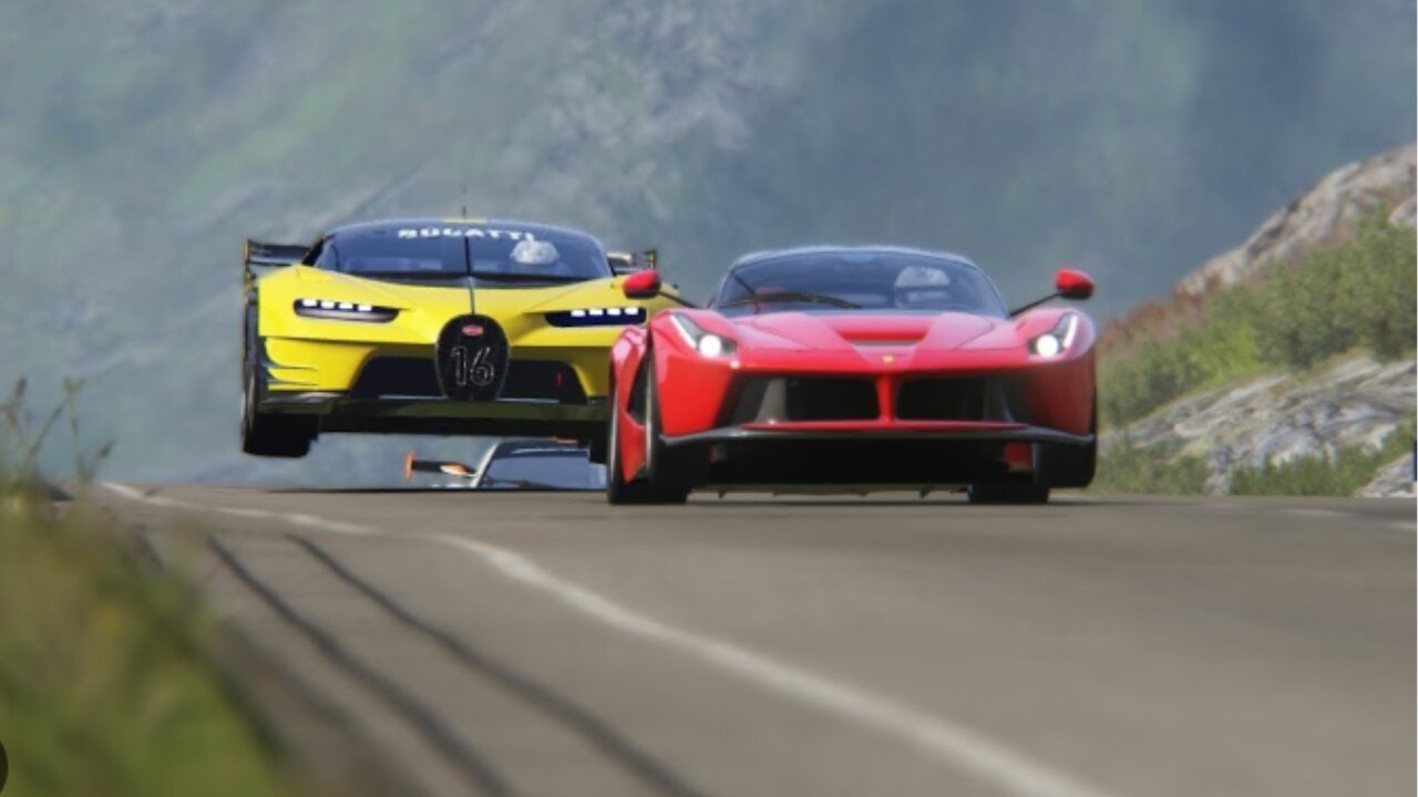 Bugatti Vision GT vs Super Cars at Highlands