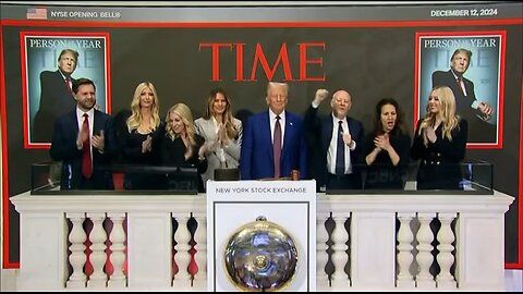 President trump rang the bell a long time! Time to move. Time person of the year! Catch the comms!