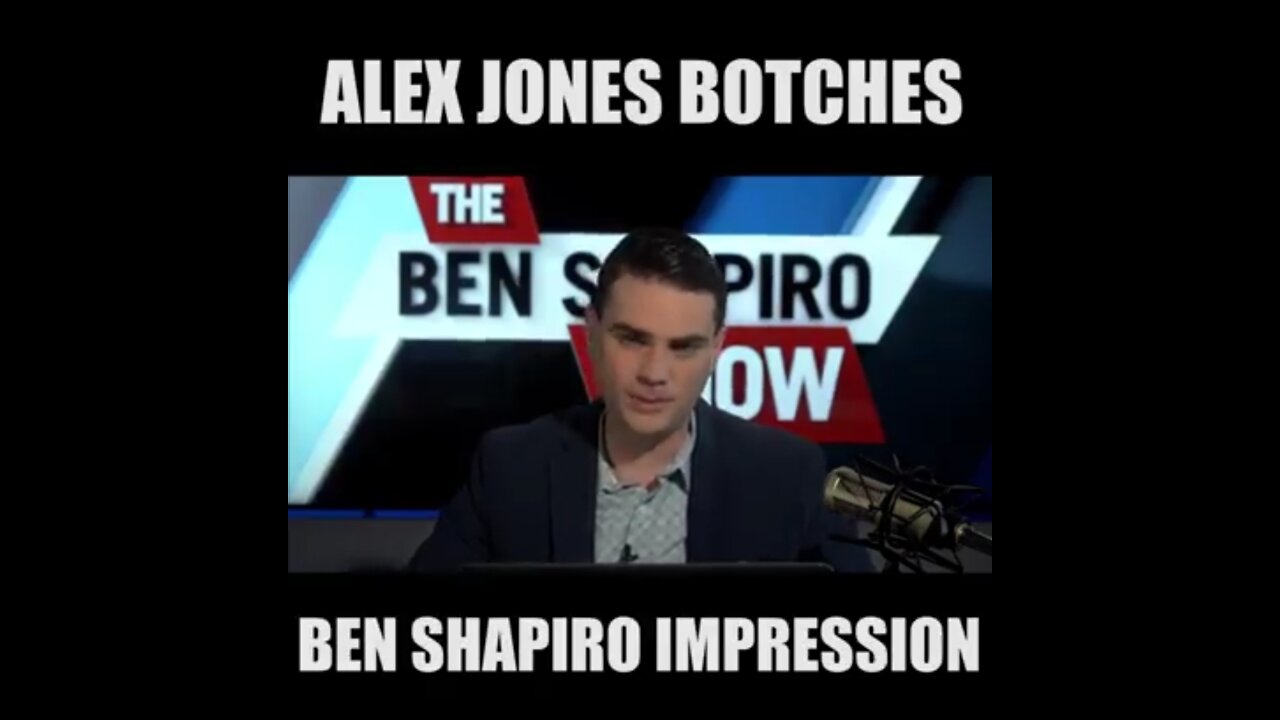 Alex jones botches Ben Shapiro impression 🤣