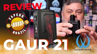 Vandy Vape Gaur21 Mod - Duas 21700 muita autonomia - Review PTBR