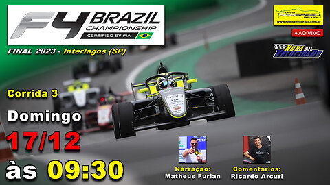 🔴 FÓRMULA 4 BRAZILIAN CHAMPIONSHIP | Corrida 3 | FINAL 2023 | Interlagos (SP) | Ao Vivo