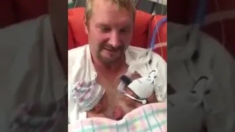 A Miracle - 26 week old twins holding hands. #shorts