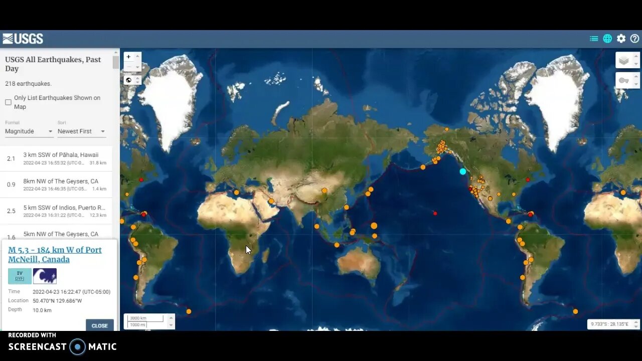 Large Earthquake With Tsunami Warning Strike Cascadia Subduction Zone April 23rd 2022!