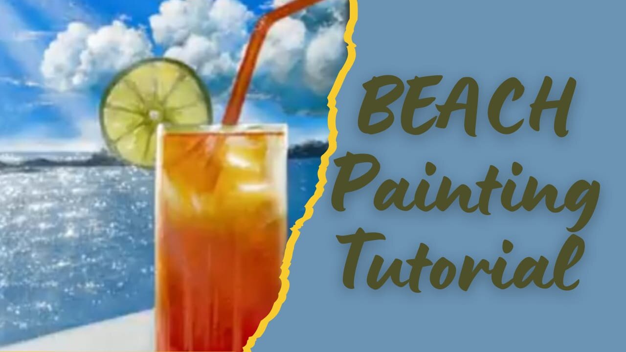 Paradise Beach Painting Acrylic Painting STEP by STEP