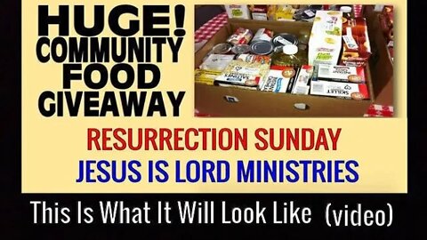 FOOD DISTRIBUTION RESURRECTION SUNDAY