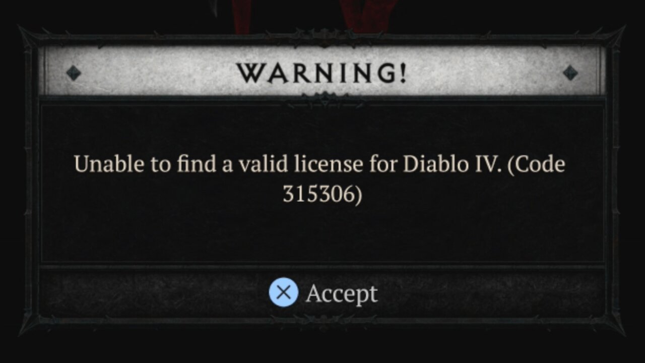 Unable to find a valid license for Diablo 4 New Error 37